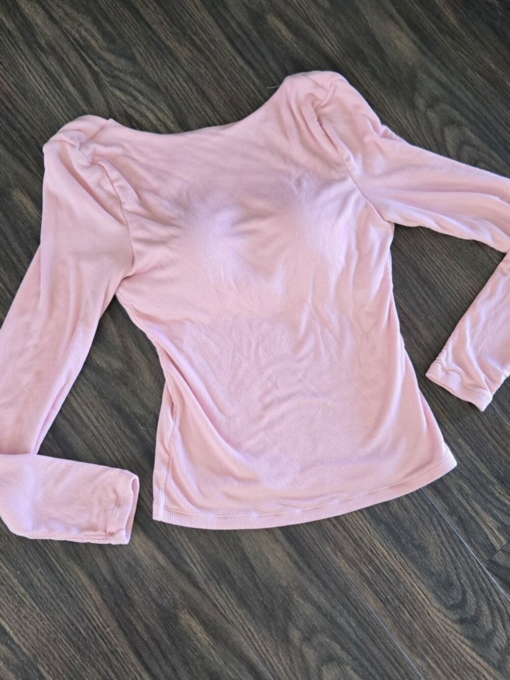 Pastel Pink Bodycon Built-in-Bra Scoop Back Top NWOT/SIZE S